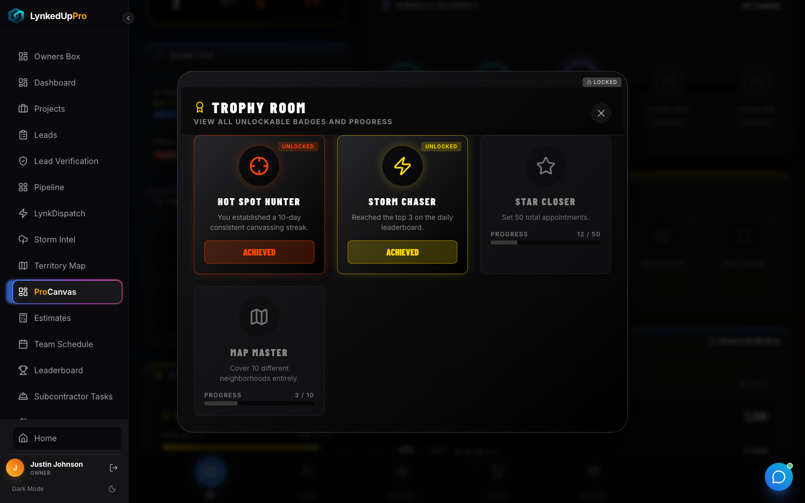 Badges and trophy room