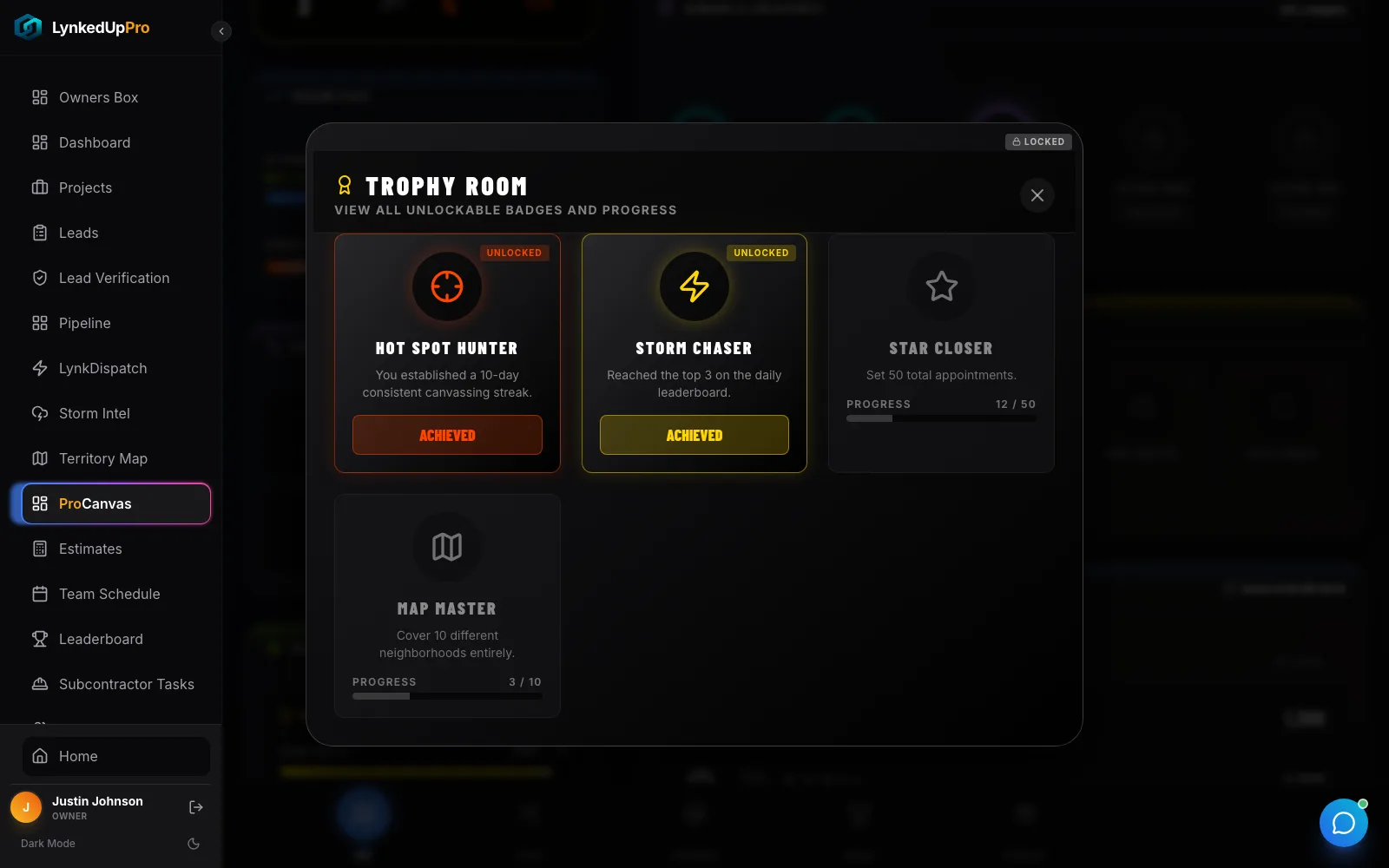 Badges and trophy room